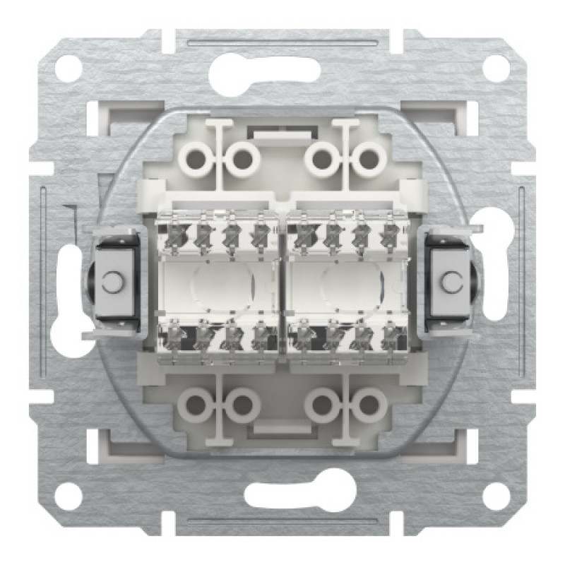 Розетка компьютерная Schneider Asfora двойная RJ45 UTP кат6 без рамки белая EPH4870121