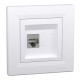 Розетка компьютерная Schneider Asfora RJ45 STP кат5е белая EPH5000121