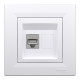 Розетка компьютерная Schneider Asfora RJ45 STP кат5е белая EPH5000121