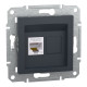 Розетка компьютерная Schneider Asfora RJ45 STP кат5е антрацит EPH5000171