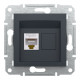 Розетка компьютерная Schneider Asfora RJ45 STP кат5е антрацит EPH5000171