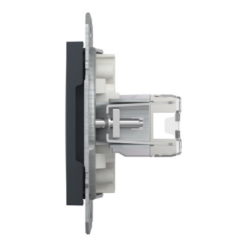 Розетка компьютерная Schneider Asfora RJ45 STP кат5е антрацит EPH5000171