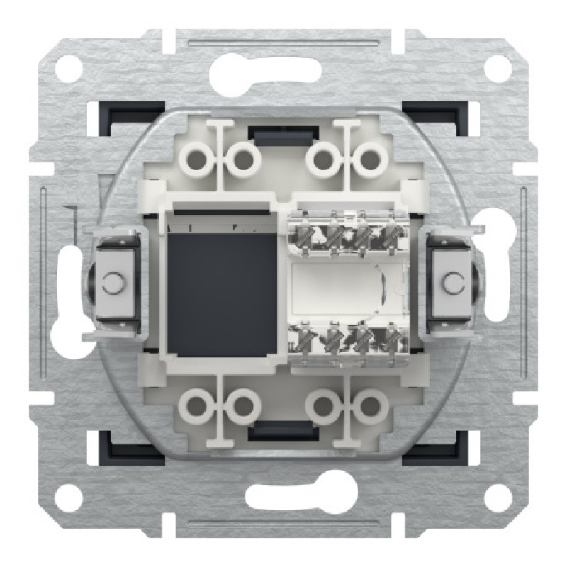 Розетка компьютерная Schneider Asfora RJ45 STP кат5е антрацит EPH5000171