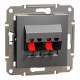 Аудиорозетка Schneider Asfora антрацит EPH5700171