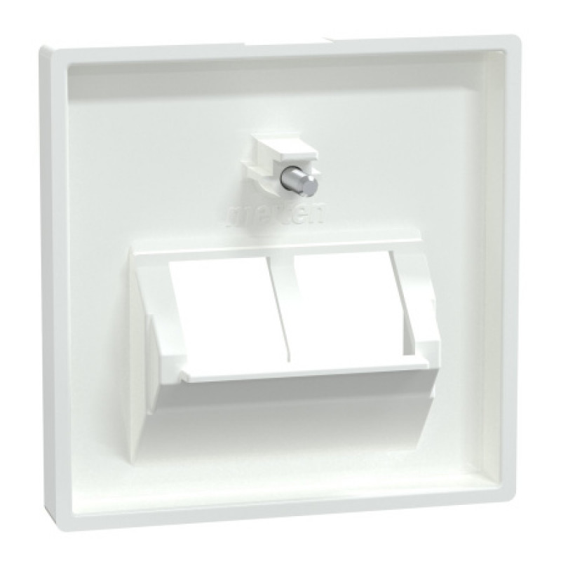 Накладка для розетки 2 х RJ45 Schneider SysM активно-белый глянец 296125
