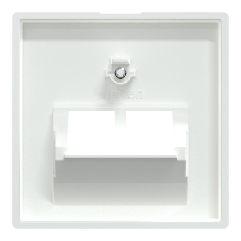 Накладка для розетки 2 х RJ45 Schneider SysM активно-белый глянец 296125
