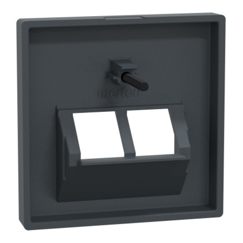 Накладка для розетки 2 х RJ45 Schneider SysM aнтрацит 298014