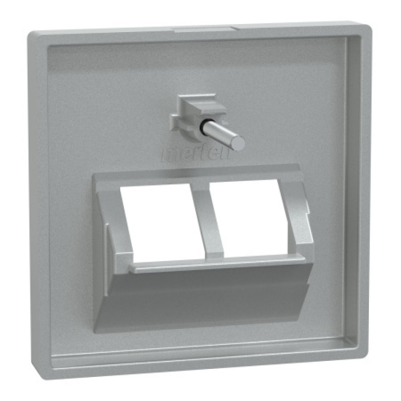 Накладка для розетки 2 х RJ45 Schneider SysM алюминий 298060