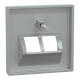 Накладка для розетки 2 х RJ45 Schneider SysM алюминий 298060