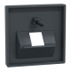 Накладка для розетки 1 х RJ45 Schneider SysM aнтрацит 298314