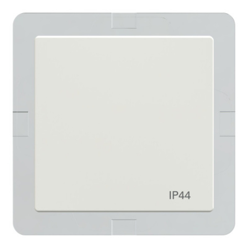 Накладка 1-клавишного выключателя Schneider SysM IP44 полярно-белый глянец 432019