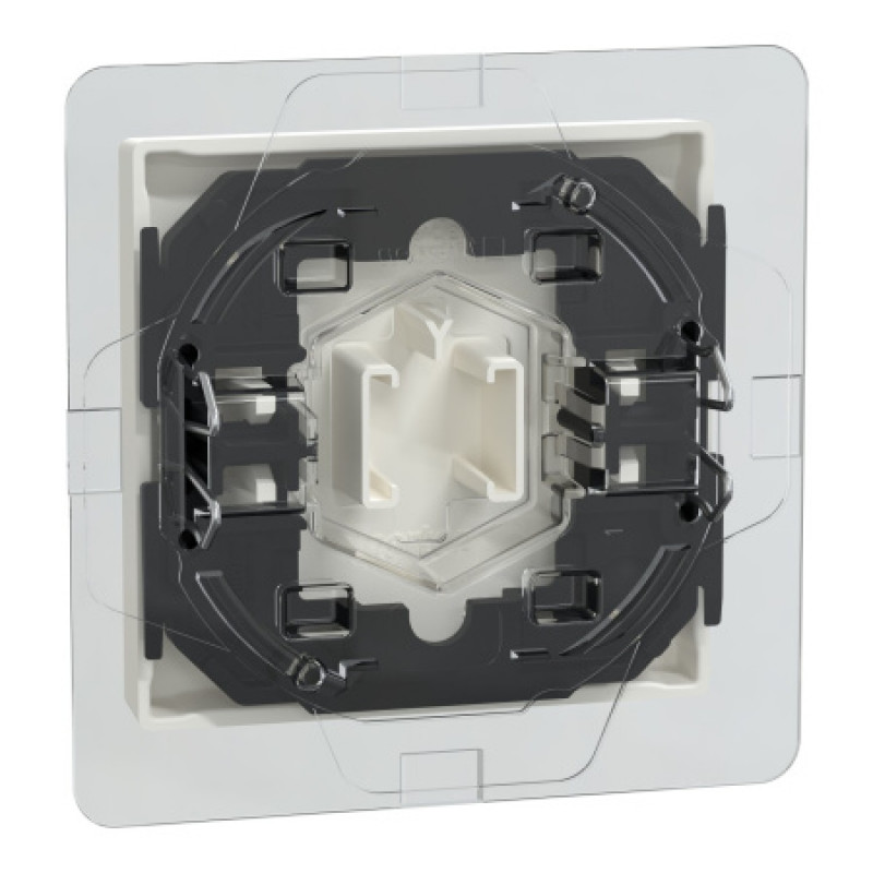 Накладка 1-клавишного выключателя Schneider SysM IP44 полярно-белый глянец 432019