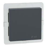 Накладка 1-клавишного выключателя Schneider SysM IP44 антрацит 433014