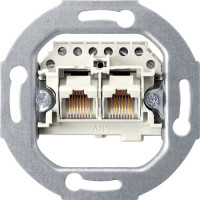 Механизм телекоммуникационной розетки Schneider RJ45 2x8 белый 465702