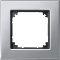 Рамка 1-постовая Schneider SysM металл M-Plan платина-серебро 475160