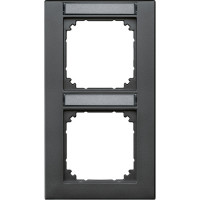 Рамка 2-постовая Schneider SysM вертикальная с полем для маркировки M-Plan антрацит 476214