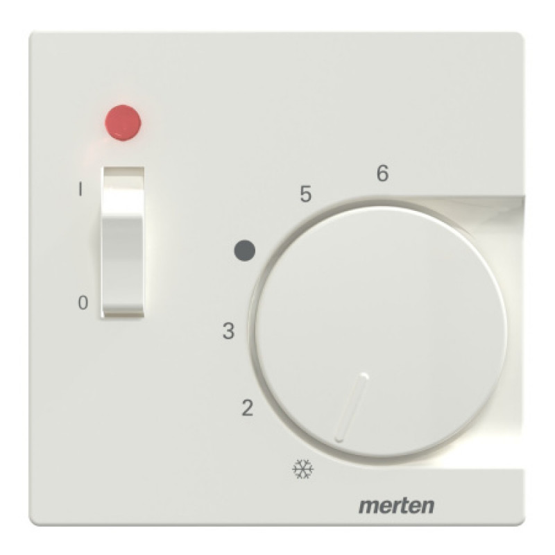 Накладка для комнатного термостата с выключателем Schneider Merten System M полярно-белый глянец 534819