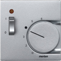 Накладка для комнатного термостата с выключателем Schneider Merten System M алюміній 536160