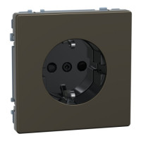 Розетка с заземлением и шторками Schneider SysD 16А мокко MEG2300-6052