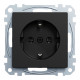 Розетка с заземлением Schneider SysM 16А черный матовый MEG2301-0403