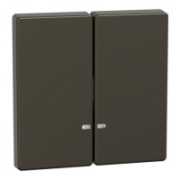 Накладка 2-клавишного выключателя с подсветкой Schneider SysD мокко MEG3420-6052