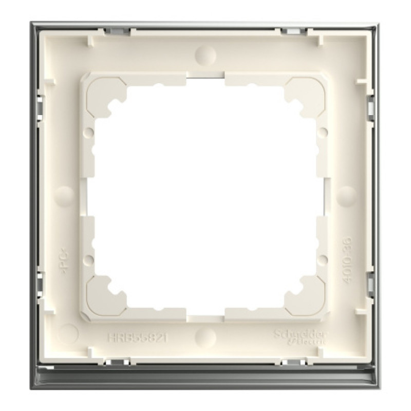 Рамка 1-постовая Schneider M-Pure Decor SysM стекло нержавеющая сталь/алюминий MEG4010-3646