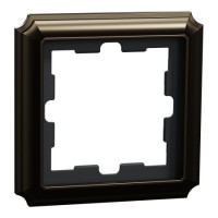 Рамка 1-постовая Schneider D-Antique SysD металл мокко MEG4010-4752