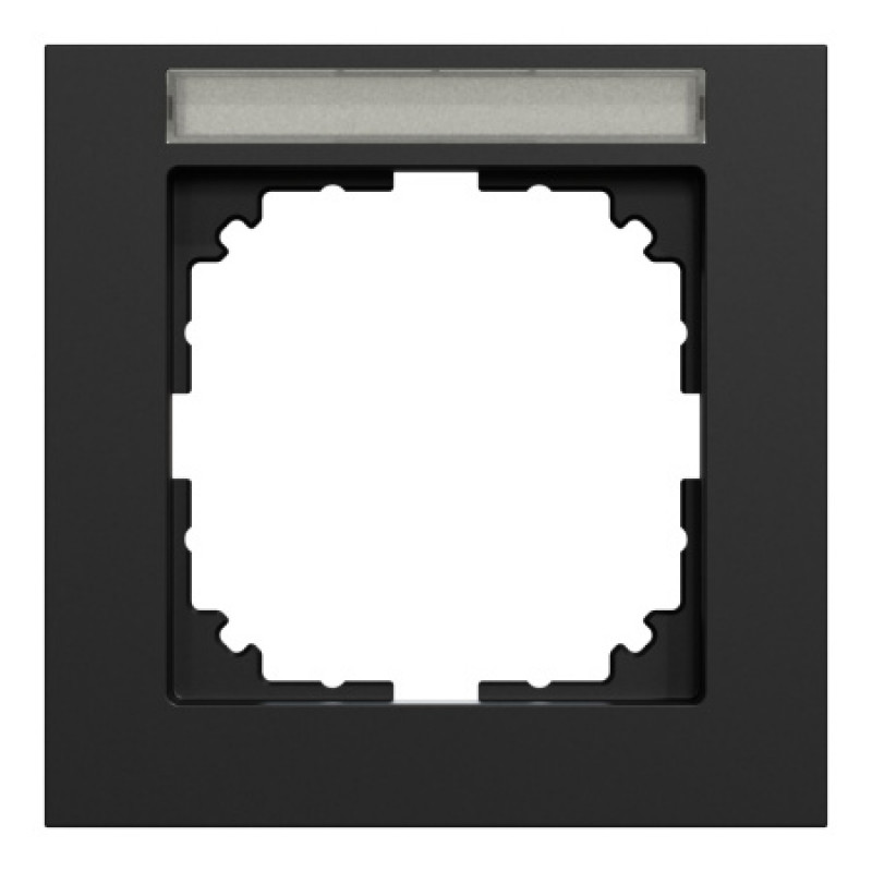Рамка 1-постовая Schneider M-Pure SysM с полем для маркировки черный матовый MEG4011-3603