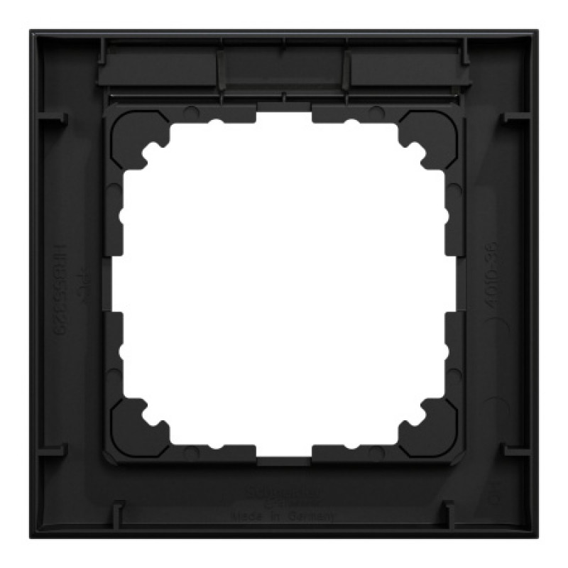 Рамка 1-постовая Schneider M-Pure SysM с полем для маркировки черный матовый MEG4011-3603