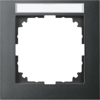 Рамка 1-постовая Schneider M-Pure SysM с полем для маркировки антрацит MEG4011-3614