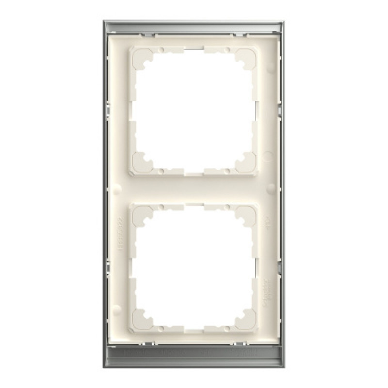 Рамка 2-постовая Schneider M-Pure Decor SysM нержавеющая сталь/алюминий MEG4020-3646