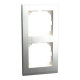 Рамка 2-постовая Schneider M-Pure Decor SysM нержавеющая сталь/алюминий MEG4020-3646