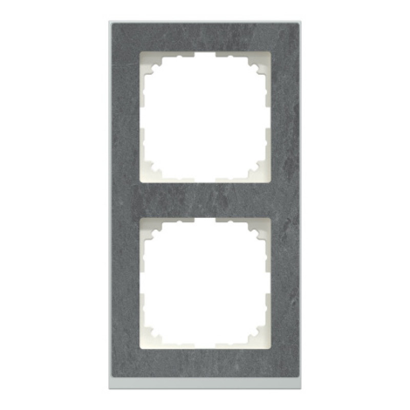 Рамка 2-постовая Schneider M-Pure Decor SysM камень/алюминий MEG4020-3669