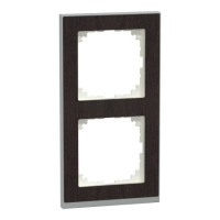 Рамка 2-постовая Schneider M-Pure Decor SysM венге/алюминий MEG4020-3671