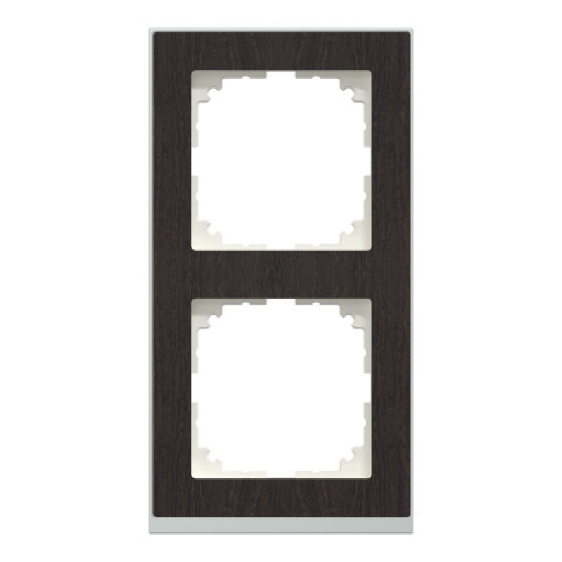 Рамка 2-постовая Schneider M-Pure Decor SysM венге/алюминий MEG4020-3671