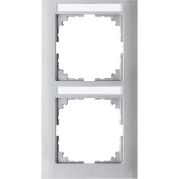 Рамка 2-постовая Schneider M-Pure SysM вертикальная с полем для маркировки алюминий MEG4022-3660
