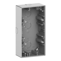 Коробка накладного монтажа 2-постовая Schneider D-Life SysD нержавеющая сталь MEG4024-6536