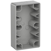 Коробка накладного монтажа 2-постовая Schneider Panzer серый MEG4024-7060