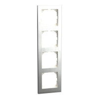 Рамка 4-постовая Schneider M-Pure Decor SysM нерж.сталь/алюминий MEG4040-3646