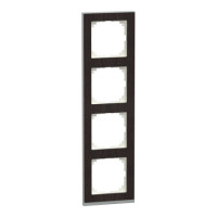Рамка 4-постовая Schneider M-Pure Decor SysM венге/алюминий MEG4040-3671