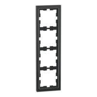 Рамка 4-постовая скло d-life Schneider SysD черный оникс MEG4040-6503