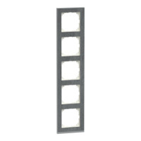 Рамка 5-постовая m-pure decor Schneider SysM камень/алюминий MEG4050-3669