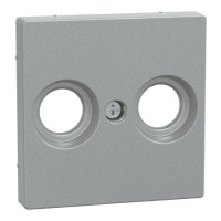 Накладка для механизма антенной розетки 2 выхода Schneider SysM алюминий MEG4122-0460