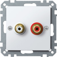 Механизм аудиорозетки RCA Schneider SysM полярно-белый глянец MEG4350-0319
