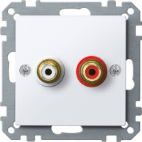 Механизм аудиорозетки RCA Schneider SysM активно-белый глянец MEG4350-0325