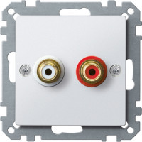 Механизм аудиорозетки RCA Schneider SysM полярно-белый MEG4350-0419