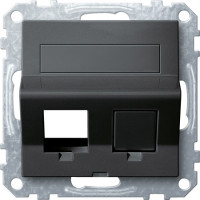 Механизм вывода кабеля jack с маркировкой Schneider SysM aнтрацит MEG4568-0414