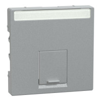 Накладка пылезащитная с полем для надписи 1хRJ45 Schneider SysM алюминий MEG4573-0460