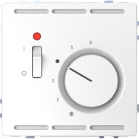 Комнатнный терморегулятор с выключателем Schneider SysD белый лотус MEG5760-6035