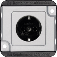 Розетка с заземлением и шторками 16а Schneider panzer MTN2300-7060